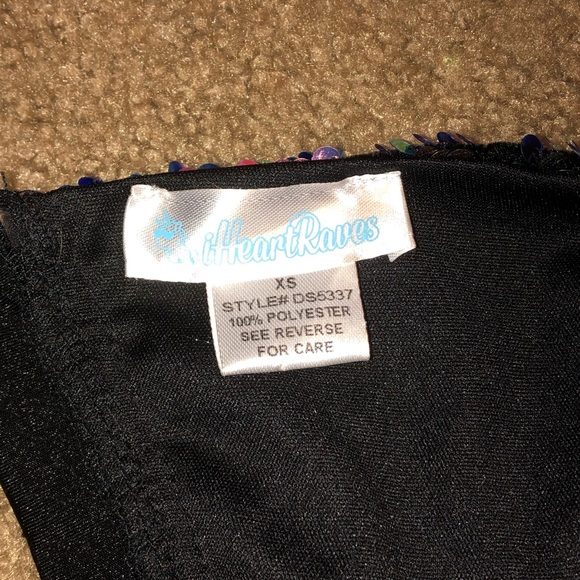 iHeartRaves Reptilia Sequin Keyhole Halter Top - Picture 6 of 6